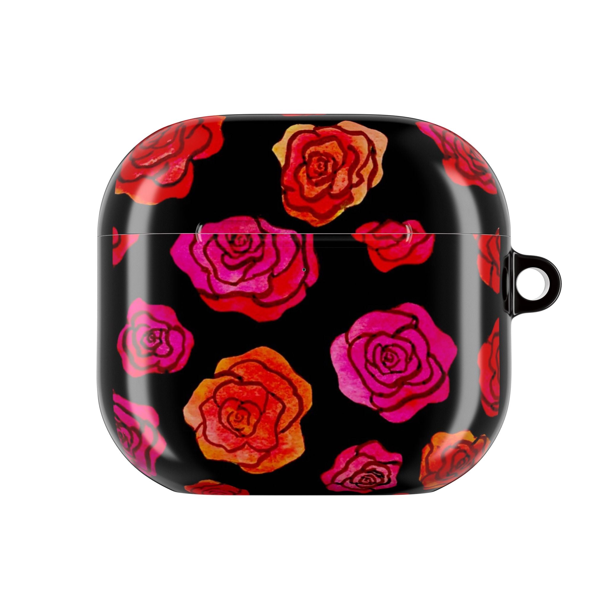 Rose Pattern AirPod Case — Pink & Red Floral Protective Cover
