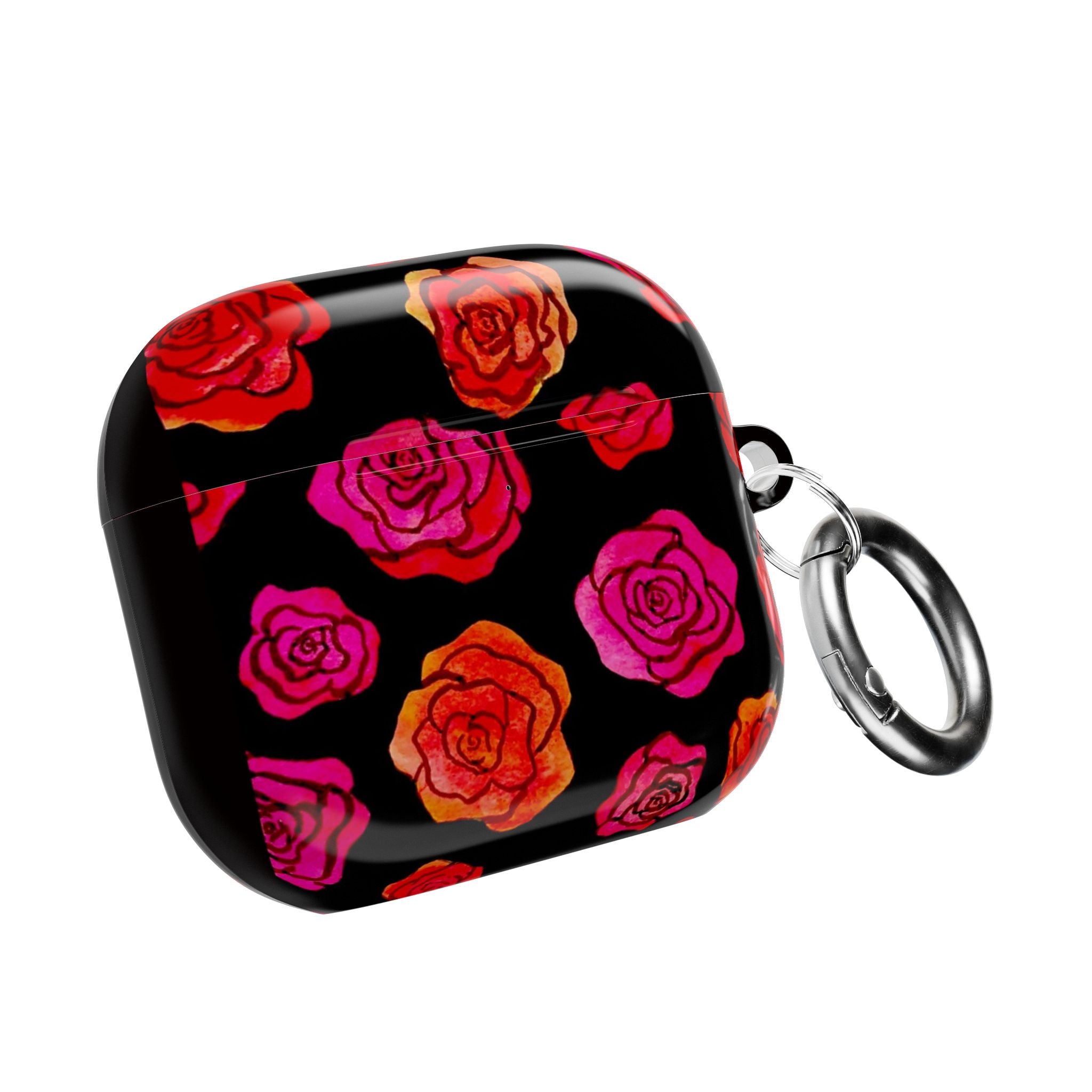 Rose Pattern AirPod Case — Pink & Red Floral Protective Cover